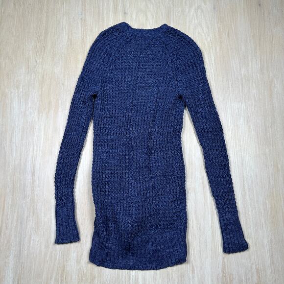 American Eagle Blue Knit Button Front Pockets Long Sleeve Cardigan Sweater XS - Picture 9 of 12